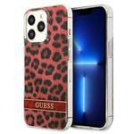 Schutzhülle IPHONE 13 PRO Guess Hardcase Leopard (GUHCP13LHSLEOR) rot