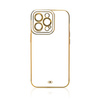 Fashion Case Case for Samsung Galaxy A13 5G Gold Frame Gel Cover White