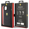 Ferrari FEHCP15MRDUK iPhone 15 Plus 6,7" schwarz/schwarzes Hardcase mit gestepptem Metalllogo