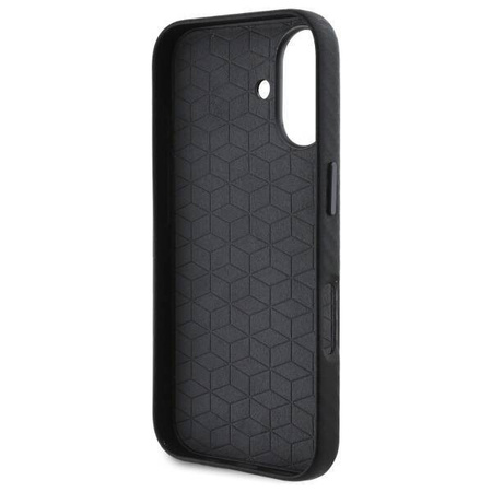 Original Handyhülle IPHONE 16 BMW Hardcase Carbon Wrapped Metal (BMHCP16S23PUFWC) schwarz