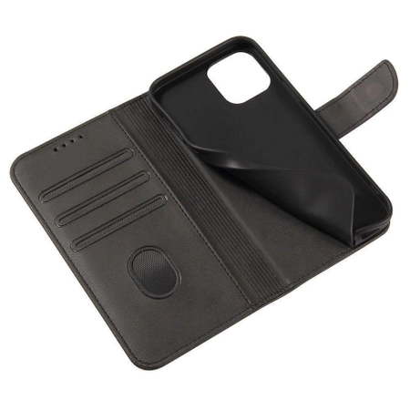 Magnet Case Elegante Hülle mit Überschlag und Standfunktion für Motorola Moto E32 schwarz