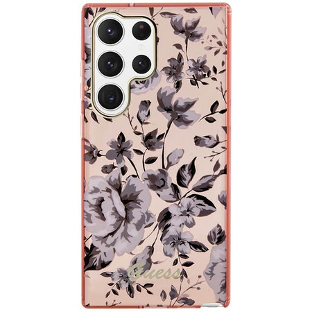 Guess GUHCS23LHCFWSP S23 Ultra S918 pink/pink Hardcase Flower Collection