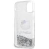 Hello Kitty Liquid Glitter Charms Kitty Head Hülle für iPhone 11 / Xr – Silber