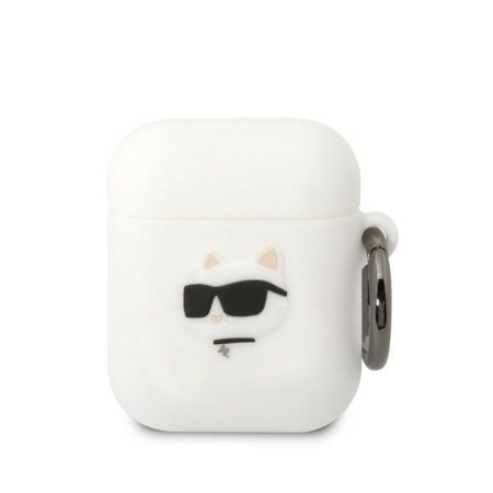 Karl Lagerfeld Silicone NFT Choupette Head 3D - Etui AirPods 1/2 gen (biały)