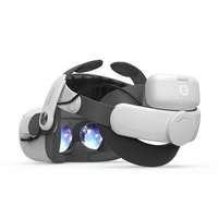 BoboVR M2 Pro+ strain relief strap for Meta Quest 2 VR goggles + B2 external battery - white and black