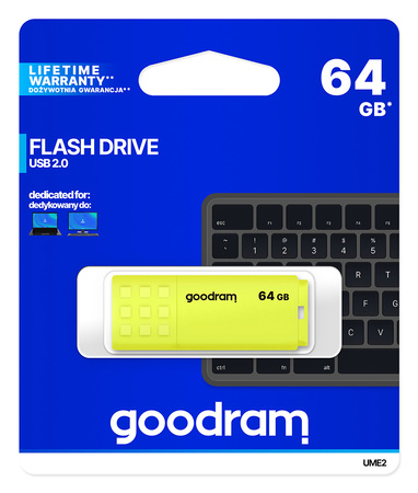 PenDrive 2.0 GOODRAM NEO 64GB YELLOW / ŻÓŁTY