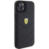 Ferrari FEHCP15MRDUK iPhone 15 Plus 6,7" schwarz/schwarzes Hardcase mit gestepptem Metalllogo