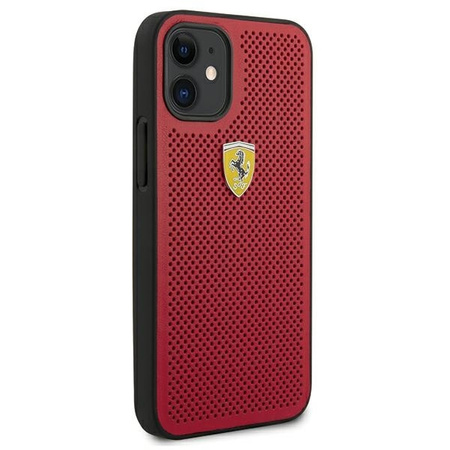 Ferrari FESPEHCP12SRE iPhone 12 mini  5,4" czerwony/red hardcase On Track Perforated