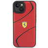 Etui Ferrari Twist Metal Logo na iPhone 15 - czerwone