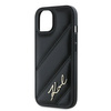 Karl Lagerfeld KLHCP13MPQDSMGK iPhone 13 6.1" czarny/black hardcase Diagonal Quilted Script