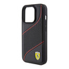 Original Case APPLE IPHONE 15 PRO Ferrari Hardcase Perforated Waves Metal Logo (FEHCP15LPWAK) black