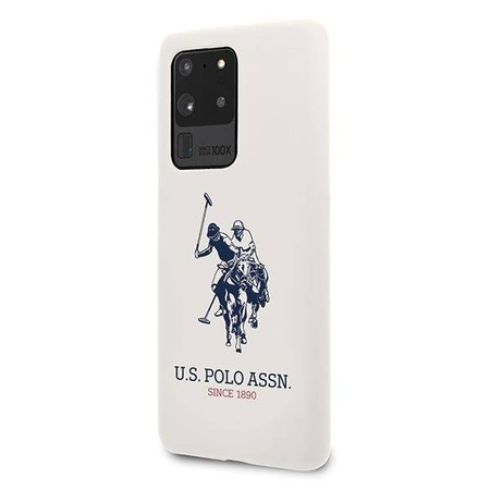 US Polo USHCS69SLHRWH S20 Ultra G988 biały/white Silicone Collection