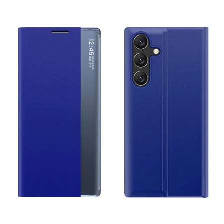 Neues Sleep View Case mit Klappe und Ständer für Samsung Galaxy A35 – blau