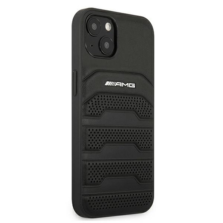 AMG AMHCP13SGSEBK iPhone 13 mini 5,4" czarny/black hardcase Leather Debossed Lines