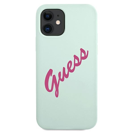 Guess GUHCP12SLSVSBF iPhone 12 mini 5,4" niebieski fuksja/blue fuschia hardcase Silicone Vintage