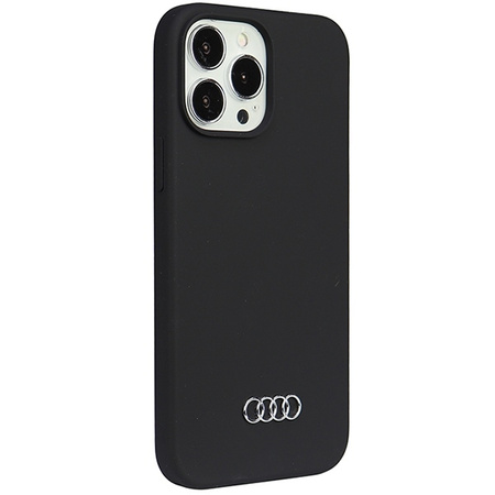 Audi Silikonhülle iPhone 13 Pro Max 6,7&quot; schwarz/schwarz Hardcase AU-LSRIP13PM-Q3/D1-BK