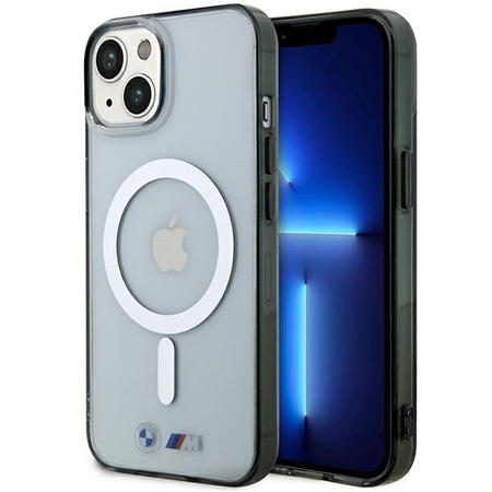 Etui BMW BMHMP14MHCRS iPhone 14 Plus 6.7" transparent hardcase Silver Ring MagSafe