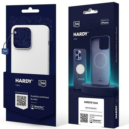 Apple iPhone 15 - 3mk Hardy Silikon MagCase Silber-Weiß