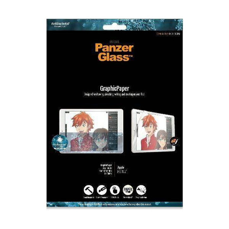 Folia Ochronna IPAD 10.2 2019 / 2020 / 2021 PanzerGlass GraphicPaper Anti Glare Case Friendly Antibacterial