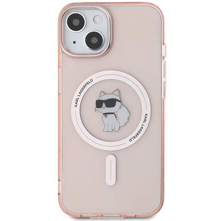 Karl Lagerfeld KLHMP14SHFCCNOP iPhone 14 / 15 / 13 6.1" różowy/pink hardcase IML Choupette MagSafe