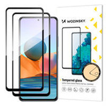 Wozinsky zestaw 2x super wytrzymałe szkło hartowane Full Glue na cały ekran z ramką Case Friendly Xiaomi Redmi Note 10 Pro czarny