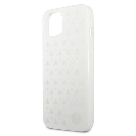 Mercedes MEHCP13MESPWH iPhone 13 6,1" biały/white hardcase Silver Stars Pattern