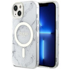 Guess GUHMP14SPCUMAH iPhone 14 6,1&quot; weiß/weiße Hardcase Marble MagSafe