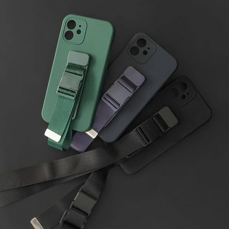 Rope Case silikonowe etui ze smyczą torebka smycz pasek do Samsung Galaxy A13 5G czarny