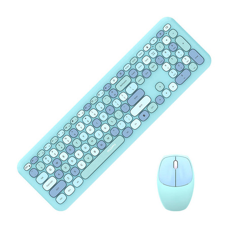 Wireless keyboard + mouse set MOFII 666 2.4G (Blue)