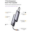 Baseus Metal Gleam Series HUB 7-in-1-USB-Typ-C-Dockingstation – 2 x HDMI / 3 x USB 3.2 Gen. 1/1 x Power Delivery / 1 x RJ-45 Ethernet Grau (WKWG040113)