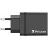 Verbatim Ładowarka sieciowa 30W 3xUSB-A/ USB-C PD 3.0 CHR-30EU2 czarny/black 49700