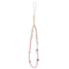 Guess zawieszka GUSTSHPP Phone Strap rózowy/pink Beads Shell