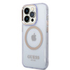 Guess GUHMP14LHTCMU iPhone 14 Pro 6.1&quot; purple/purple hard case Gold Outline Translucent MagSafe