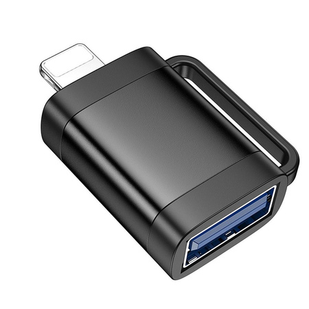 HOCO adapter OTG Lightning (męski) do USB A (żeński) UA31A czarny