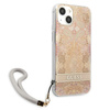 Schutzhülle IPHONE 13 MINI Guess Hardcase Flower Strap (GUHCP13SHFLSD) gold