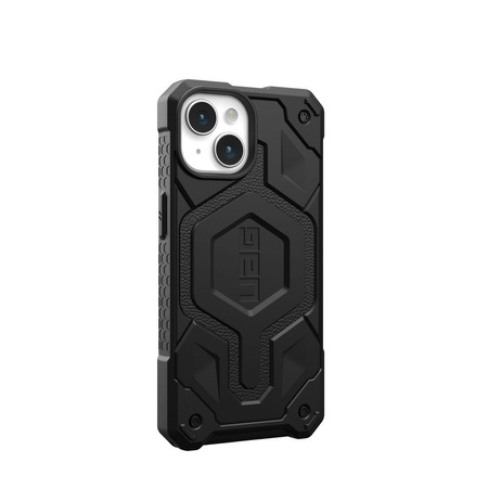 UAG Monarch Pro - Schutzhülle für iPhone 15 kompatibel mit MagSafe (Kevlar schwarz)