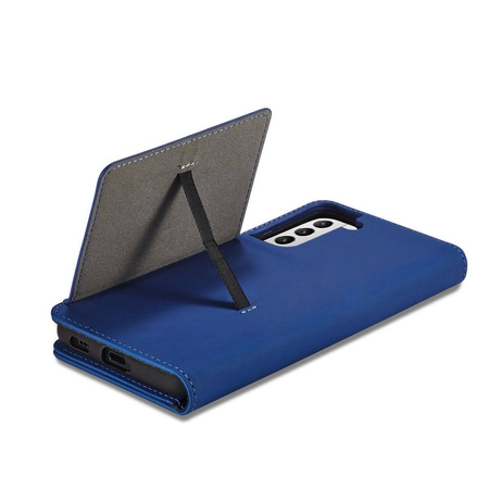 Magnet Kartenetui für Samsung Galaxy S22+ (S22 Plus) Tasche Wallet Card Holder Blau