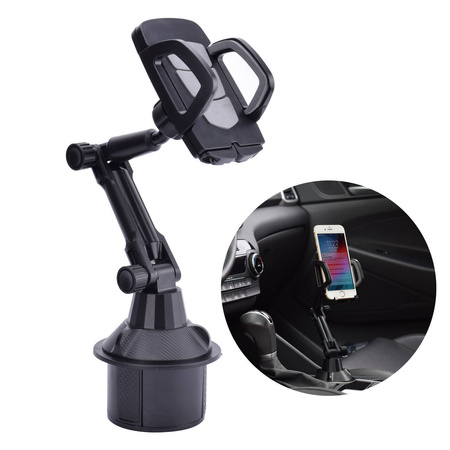 Smartphone car holder for cup holder black