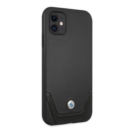 Etui BMW BMHCN61RSWPK iPhone 11 6,1" czarny/black hardcase Leather Perforate