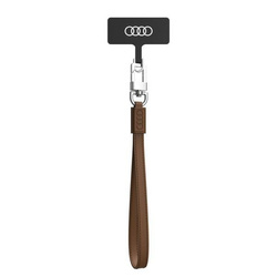 Audi uniwersalna smycz do telefonu 28cm 10mm Leather brązowy/brown AU-HSLSL-GT/D1-BN