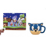 Sonic the Hedgehog - Kubek ceramiczny 3D 250 ml + Puzzle 100 elementów