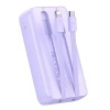 Joyroom powerbank 30W 10000mAh with built-in Lightning and USB-C cables purple (JR-PBC06)