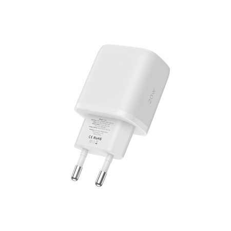 Wall Charger 20W USB-C PD + USB QC3.0 + Cable 1m USB-C - Lightning Tech-Protect C65W white