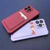 Card Armor Case cover for iPhone 12 Pro Max card wallet Air Bag armored housing red