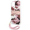 Guess nakładka do iPhone 13 Mini 5,4&quot; GUHCP13SKCABPI różowy hard case Camo Strap Collection