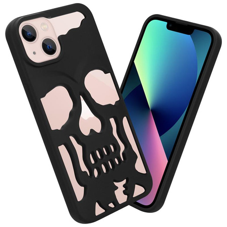 ETUI SKULL IPHONE 12 / 12 PRO, MATT BLACK / CZARNY