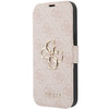 Original Case IPHONE 13 / 14 / 15 Guess Book 4G Metal Gold Logo (GUBKP15S4GMGPI) pink