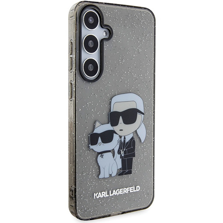 Etui Karl Lagerfeld Glitter Karl&Choupette na Samsung Galaxy S24+ - czarne