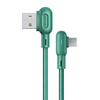 USAMS Kabel kątowy U57 MicroUSB 1,2m 2A zielony/green SJ458USB02 (US-SJ458)