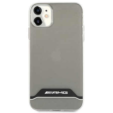 Etui IPHONE 11 Mercedes AMG Hardcase Electroplate Black&White (AMHCN61TCBW) transparentne